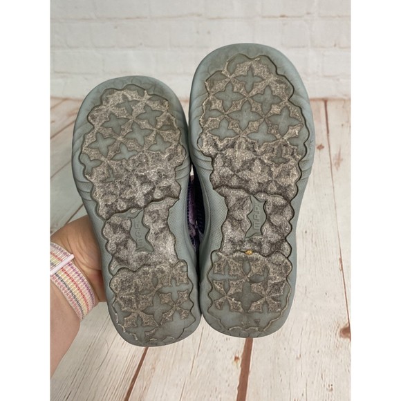 M.A.P. Navy Blue and Purple Velcro Mary Janes - Picture 6 of 8